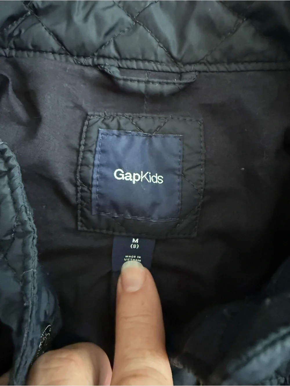 GAP blue quilted warm winter jacket M 8